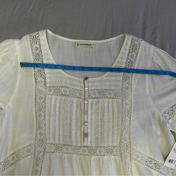 NWT Lucky Brand Cream Dress Size Medium with Special Detailing and Lining - Picture 12 of 16